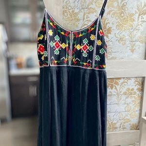 Black Embroidered Dress